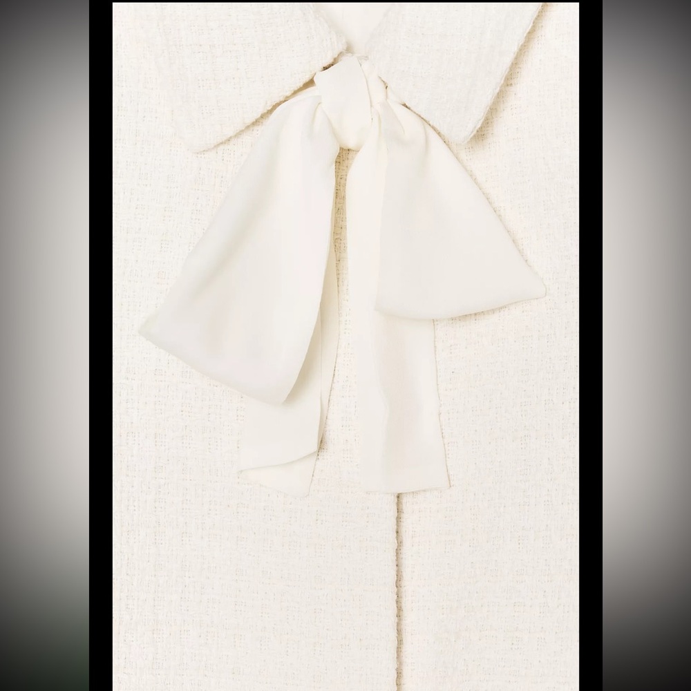 SOLD 
ZARA BOW TRIM TEXTURED BLAZER AND SKORT Two-Piece Set - Picture 5 of 8